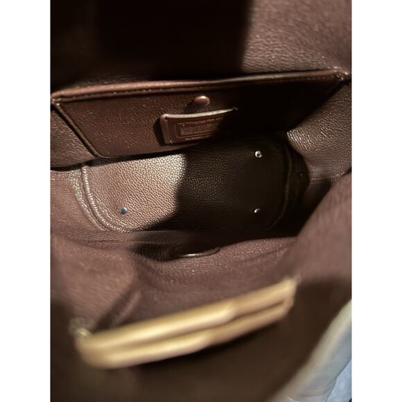 Coach Lora Leather Bucket Bag with Whipstitch Detail in the color light taupe - Picture 7 of 9